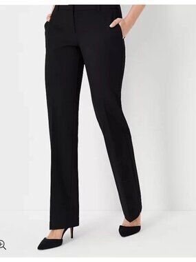 Barneys New York Vintage 90s Y2K Flat Front Tailored Fitted Black Pants 0-2 US